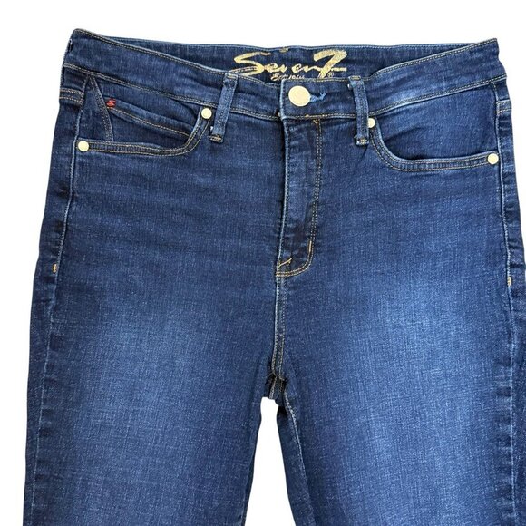 Seven 7 Women's Jeans Size 10 Dark Wash High Rise - Picture 2 of 7